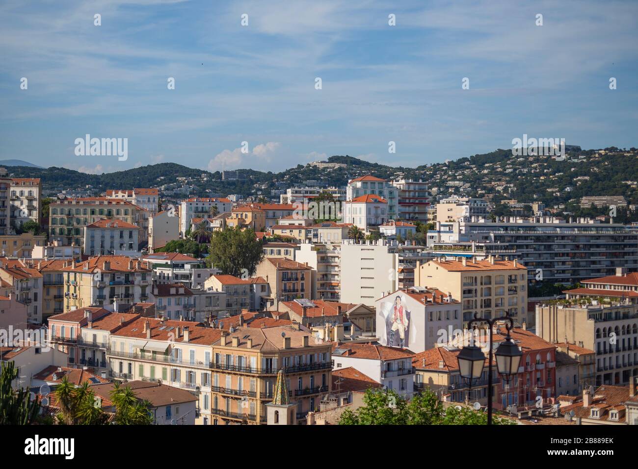 Panoramic view of Cannes, France Cote d'Azur. Travel locations in