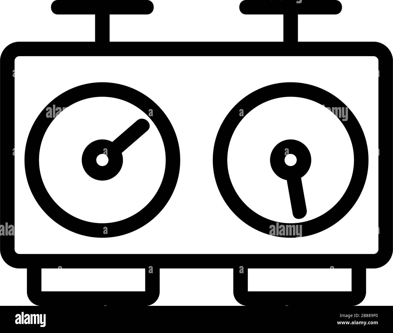 chess clock timer icon vector outline illustration Stock Vector Image ...