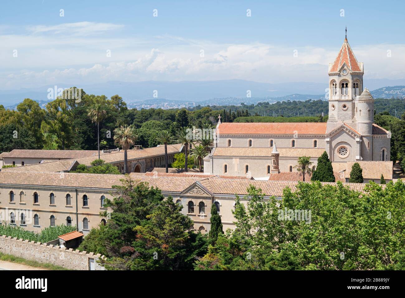 Buildings of Lerins Abbey Cistercian monastery on the island of Saint