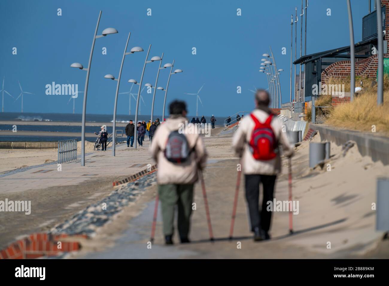Western Beach Promenade North Sea Island Of Borkum Lower Saxony