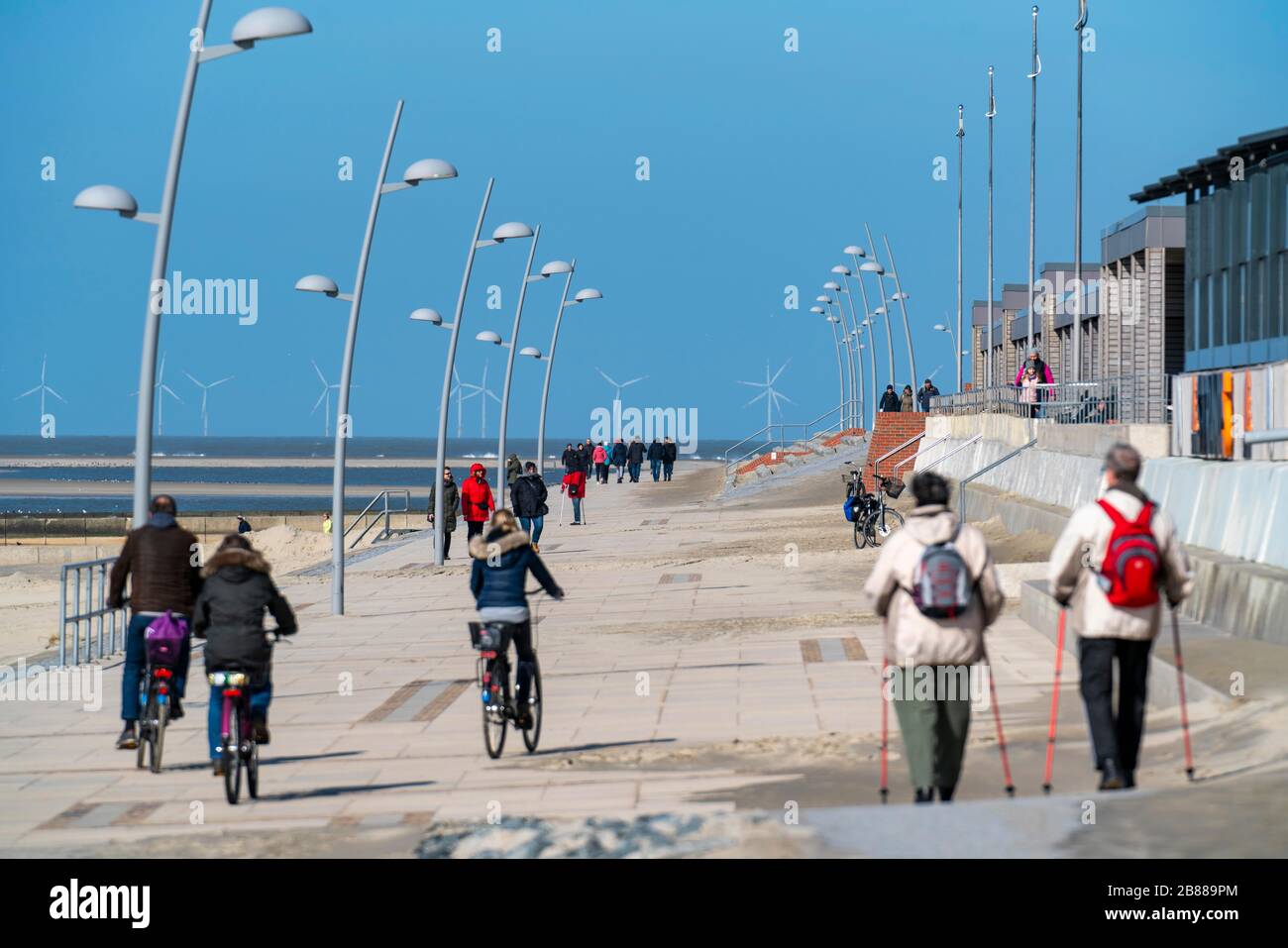Western Beach Promenade North Sea Island Of Borkum Lower Saxony