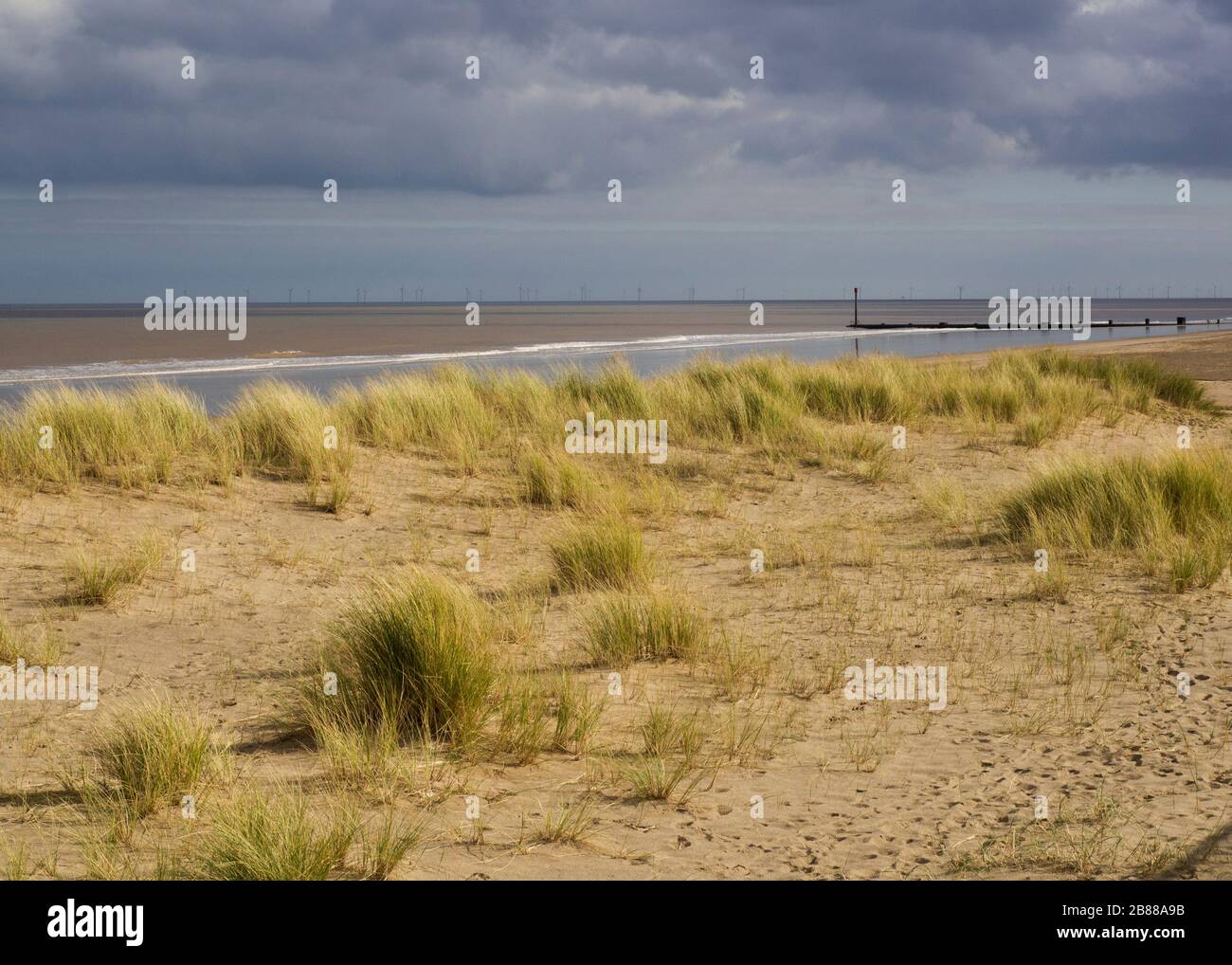 Beach at Maplethorpe, Lincolnshire, UK Stock Photo