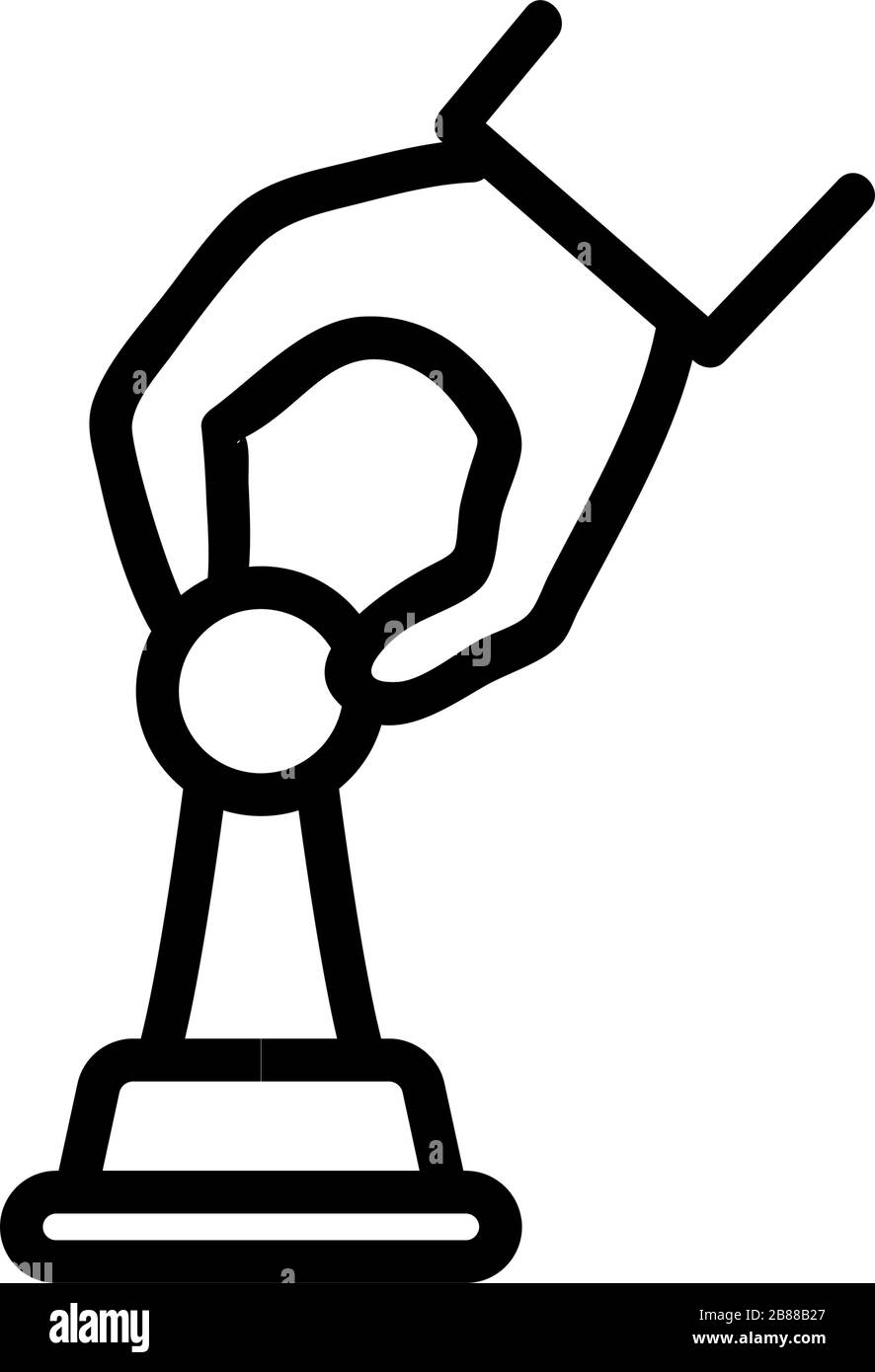chess and hand icon vector outline illustration Stock Vector Image ...