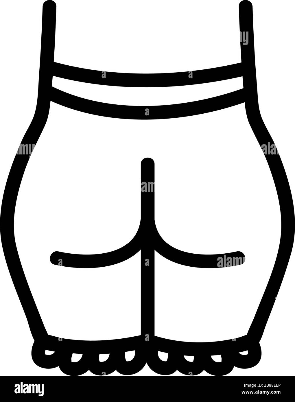 ass female icon vector outline illustration Stock Vector Image & Art ...