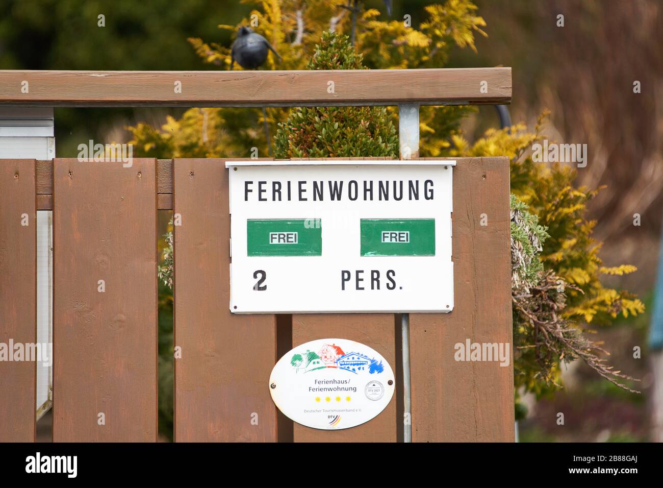 Hopfen am See, March 17, 2020. Hotels and vacation homes have no guests due to the Corona virus disease (COVID-19) on March 17, 2020 in Hopfen am See, Germany  © Peter Schatz / Alamy Live News Stock Photo