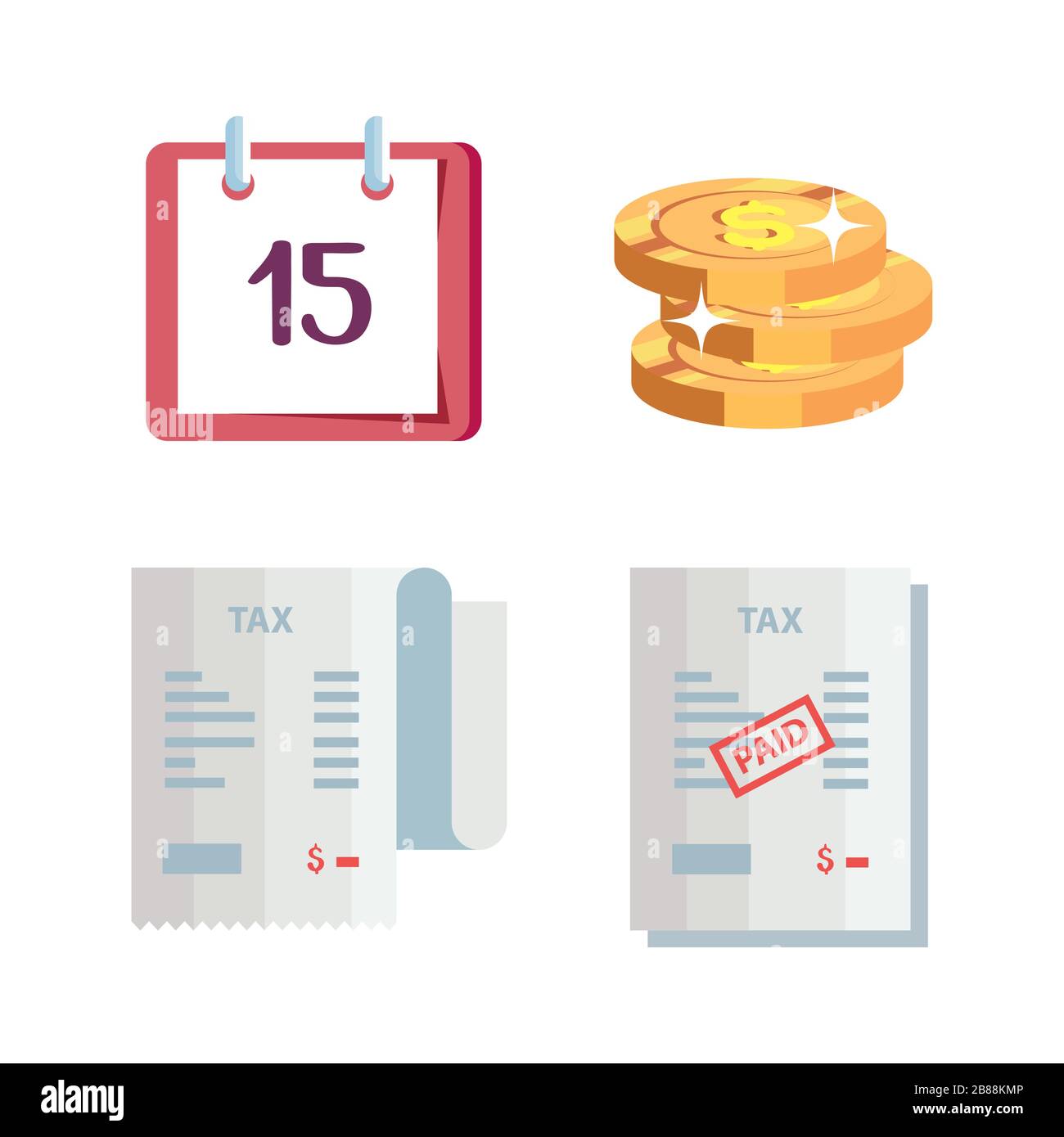 set of tax day icons Stock Vector Image & Art - Alamy