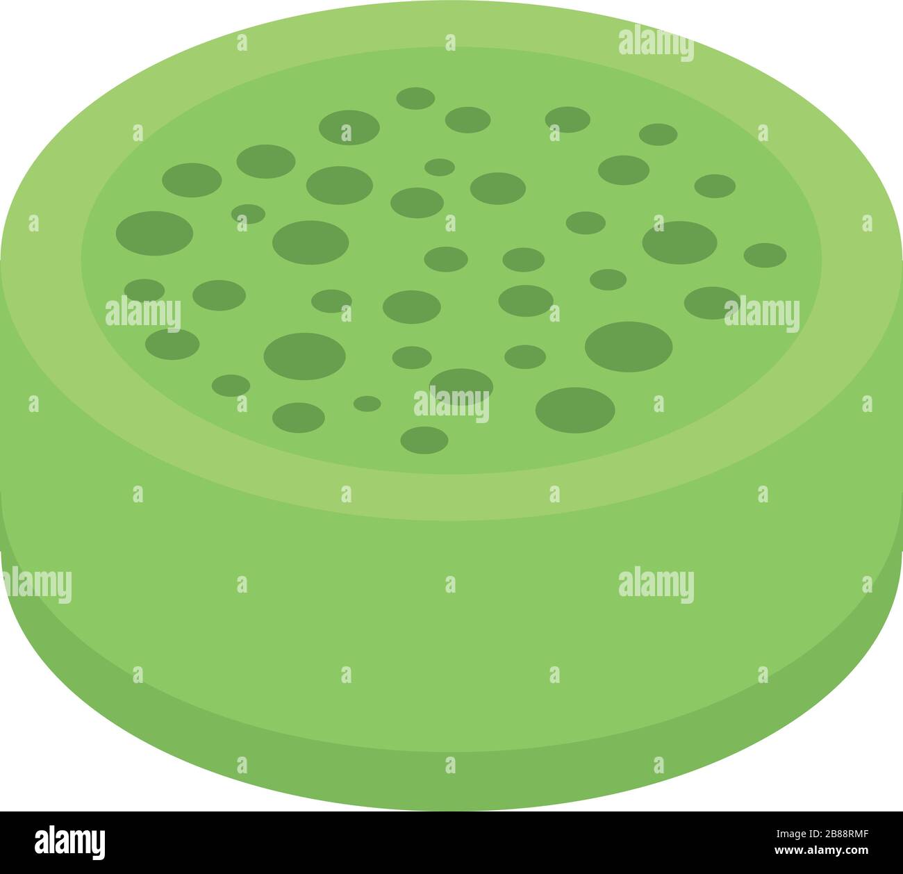 Green ramadan dessert icon, isometric style Stock Vector