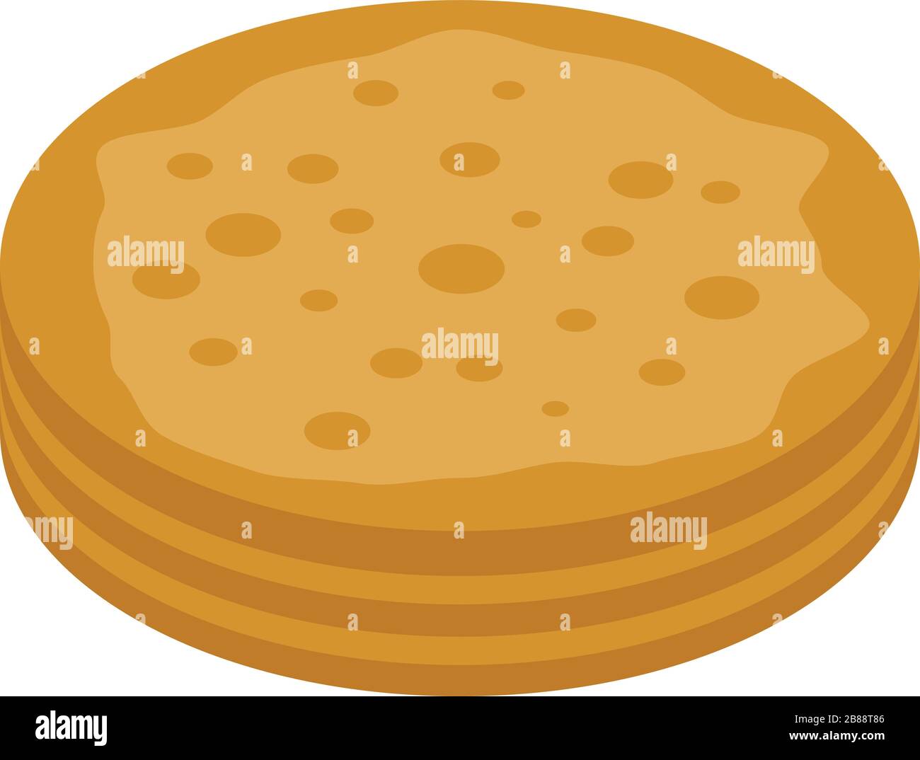 Turkish pancake icon, isometric style Stock Vector