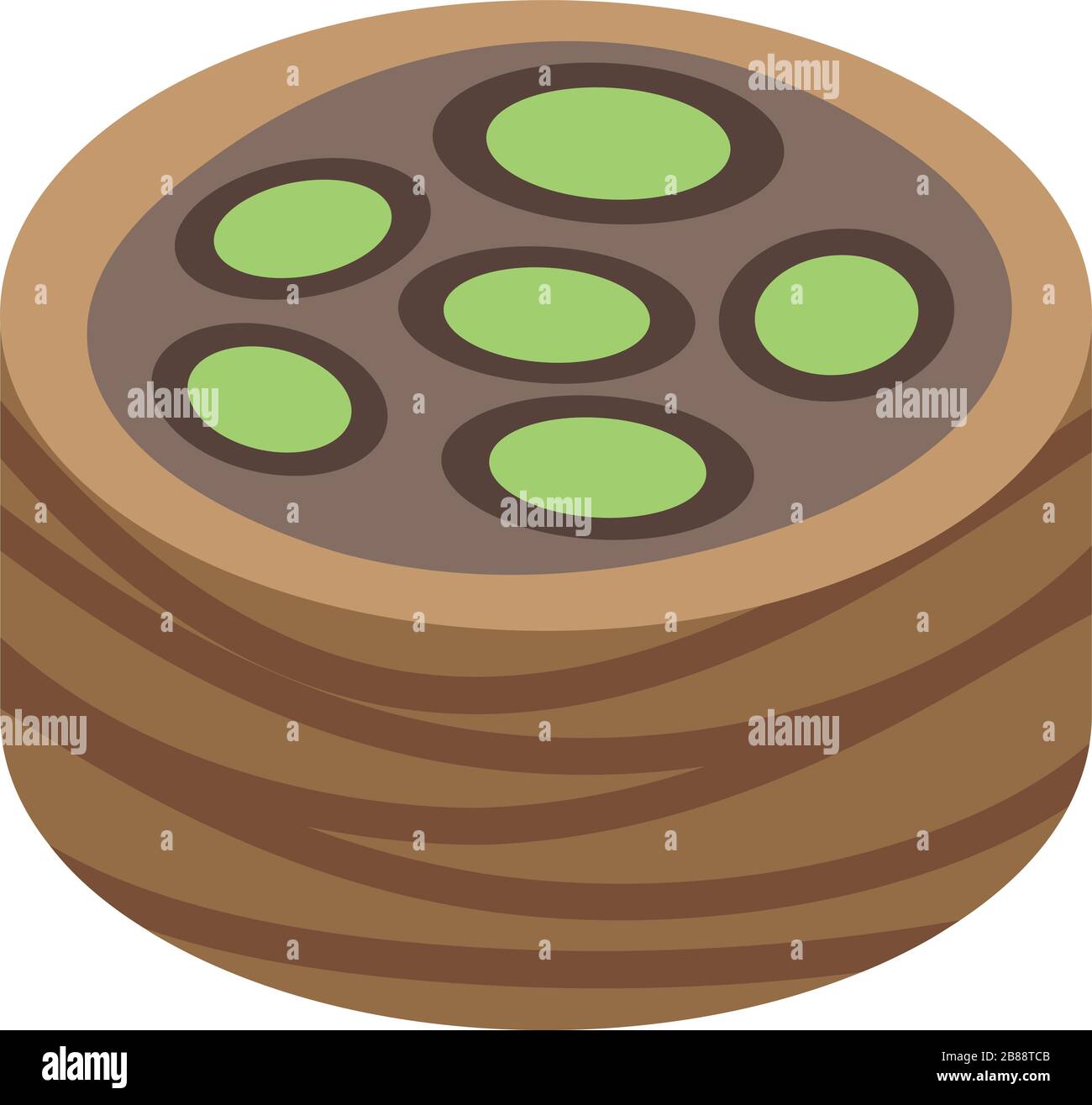 Baked baklava icon, isometric style Stock Vector