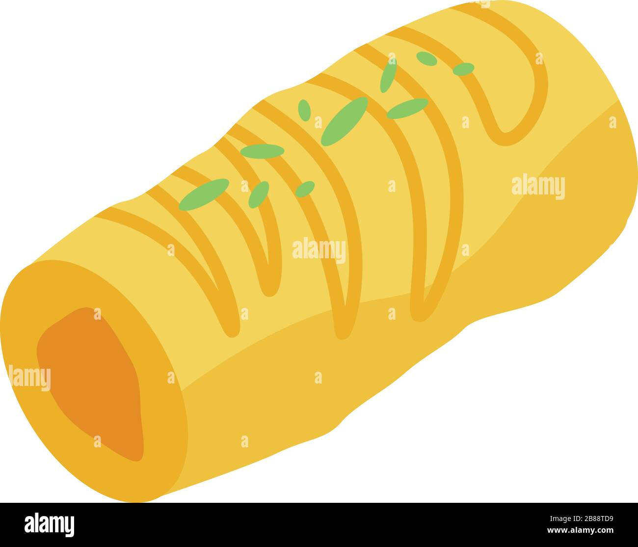 Fresh baklava roll icon, isometric style Stock Vector