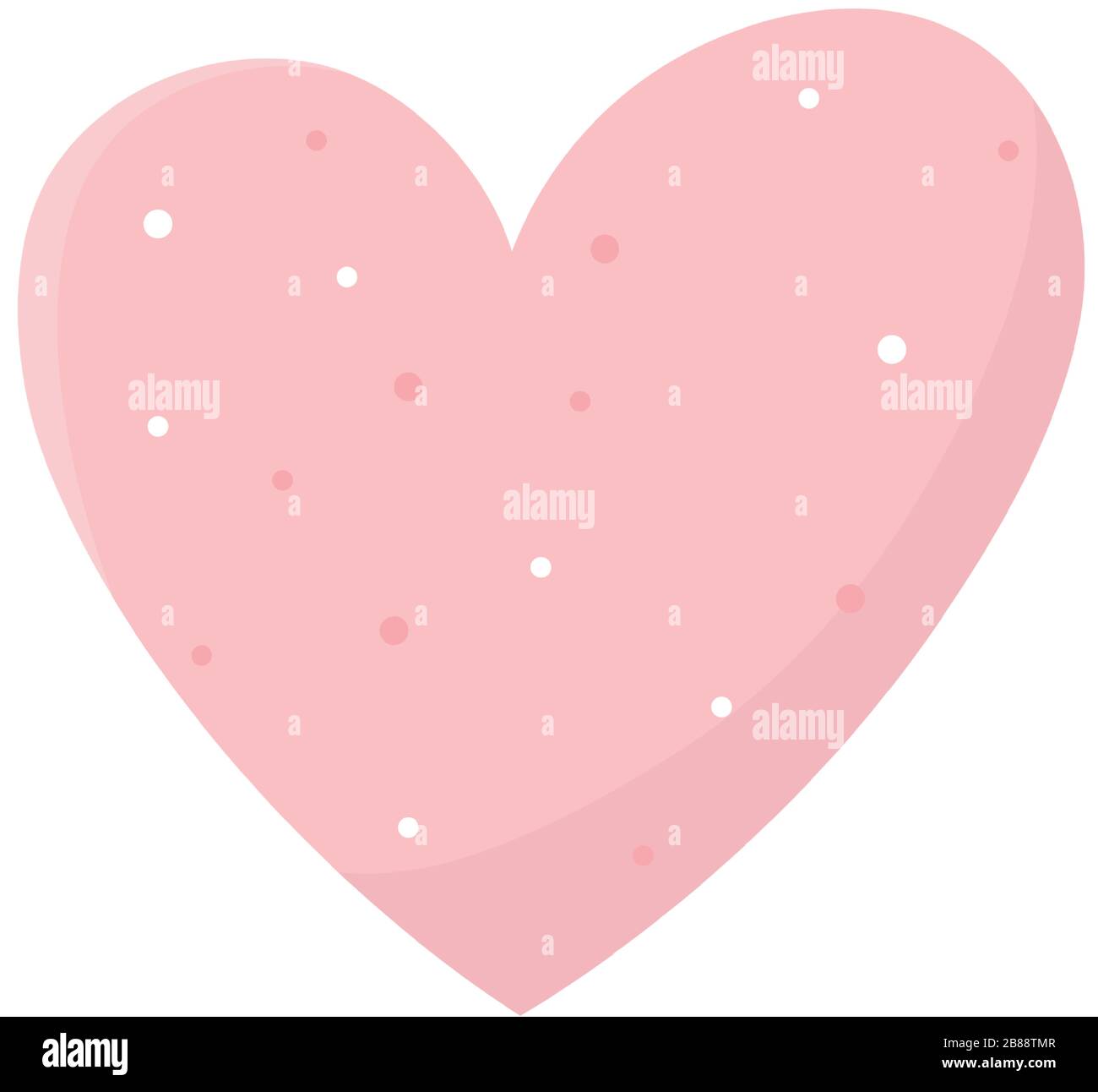 romantic dotted heart love passion feeeling isolated icon vector ...
