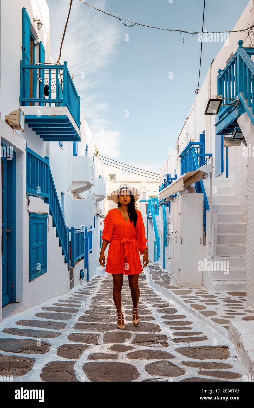 Mykonos town shops hi-res stock photography and images - Alamy