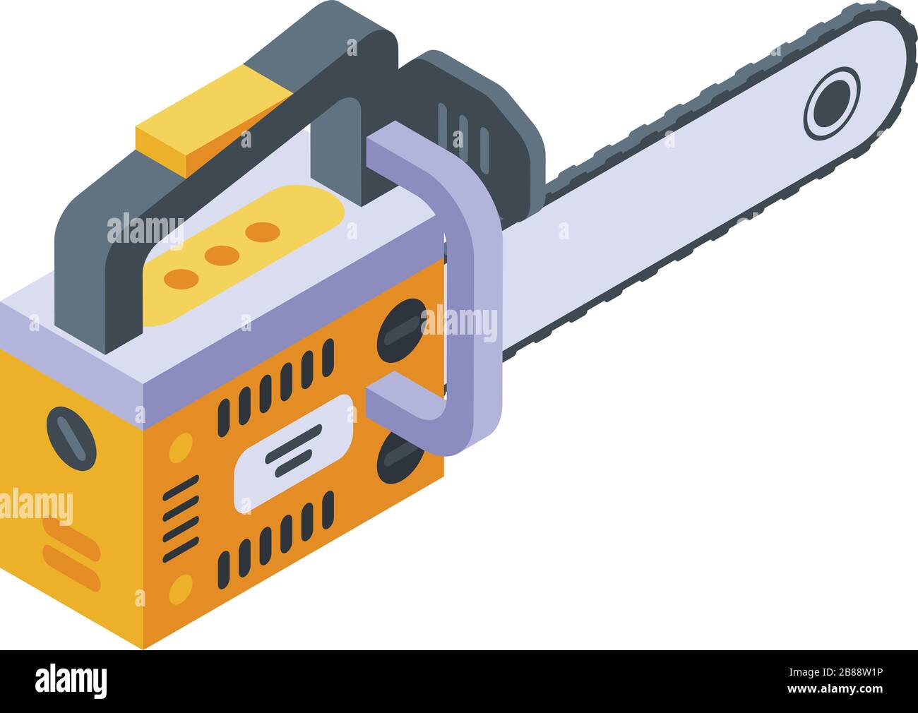 Chainsaw icon, isometric style Stock Vector