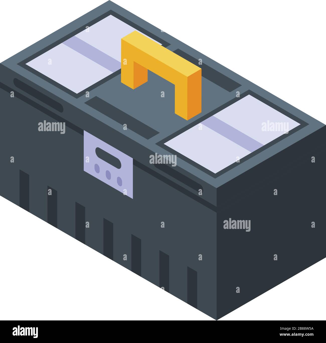 Construction toolbox icon, isometric style Stock Vector