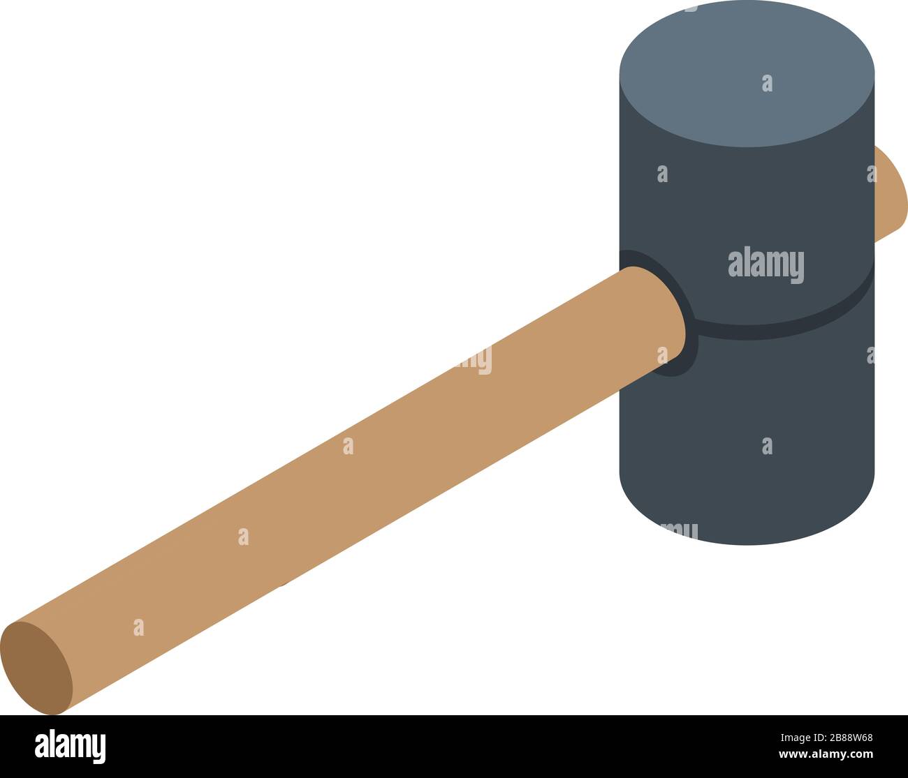 Sledge hammer icon, isometric style Stock Vector