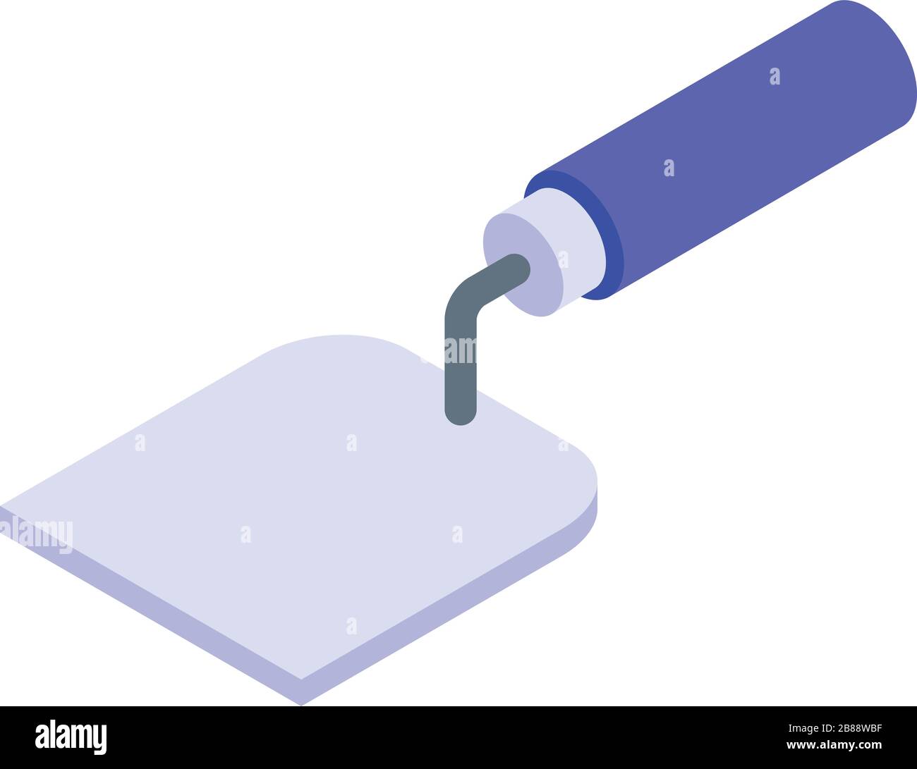 Tiler trowel icon, isometric style Stock Vector
