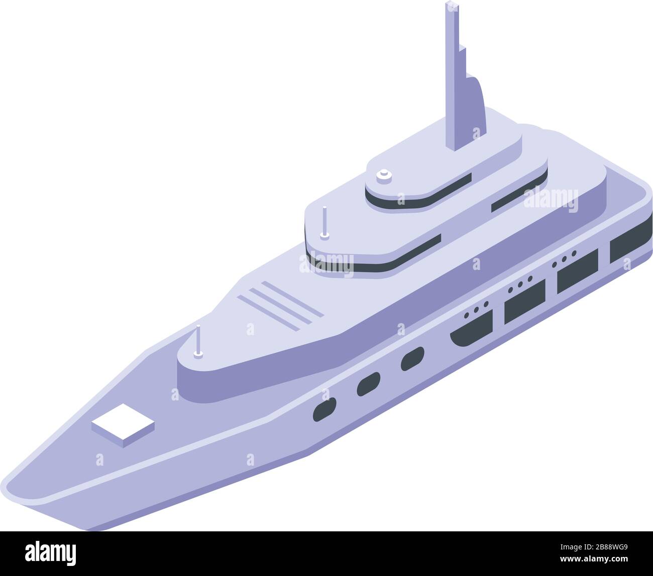 Sea yacht icon, isometric style Stock Vector