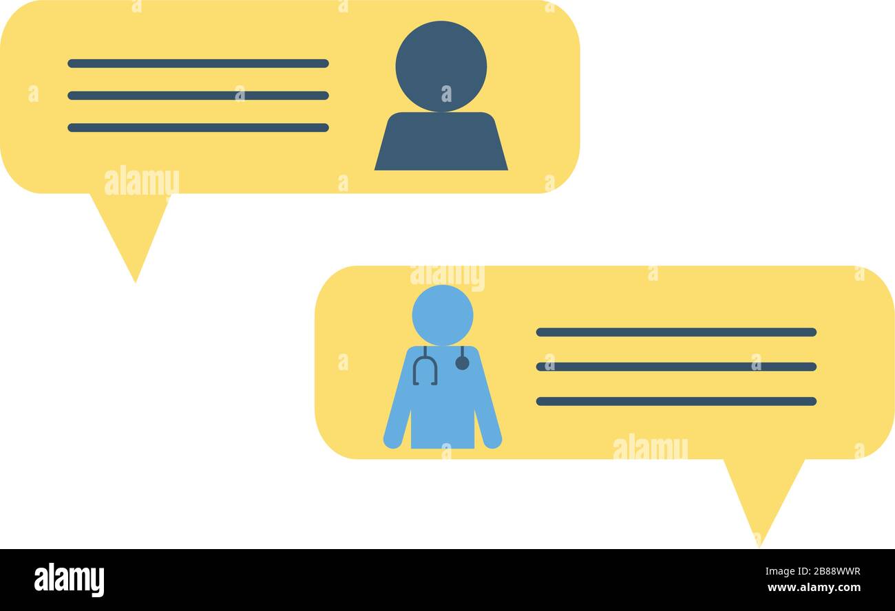 Communication bubbles about health flat style icon vector design Stock ...