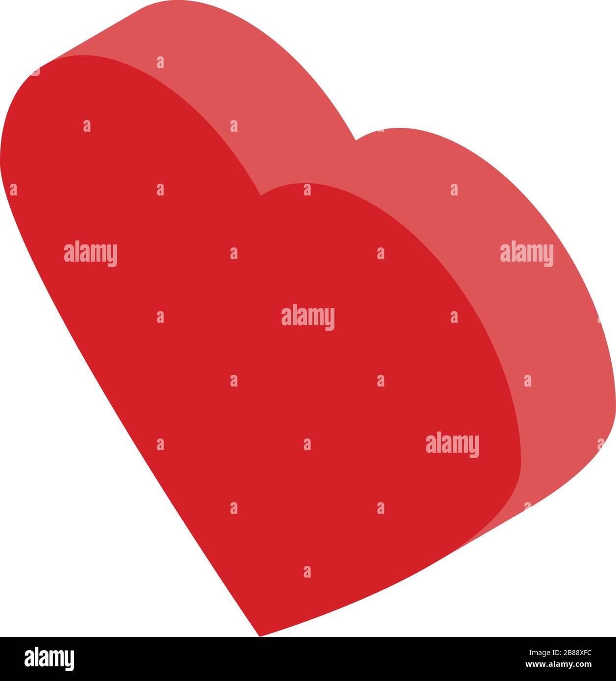 Red heart icon, isometric style Stock Vector Image & Art - Alamy