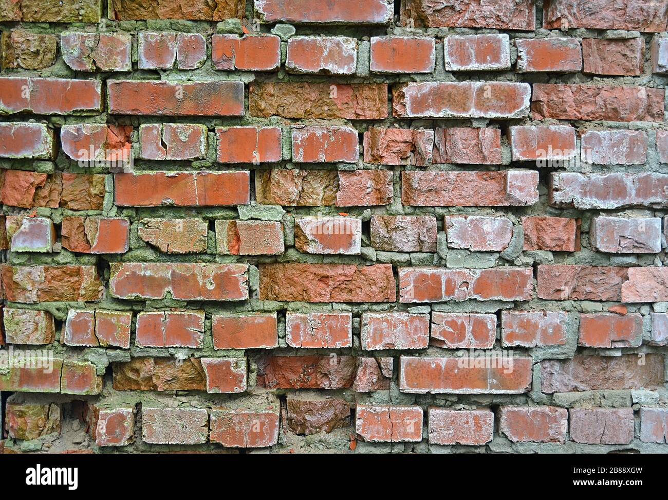 Background of red old vintage brick wall Stock Photo - Alamy