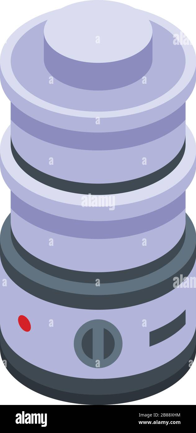 Kitchen steamer icon, isometric style Stock Vector