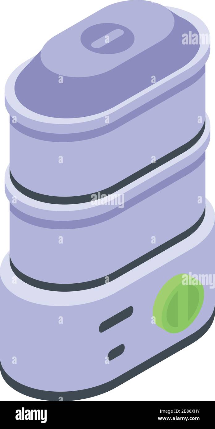 Steamer appliances icon, isometric style Stock Vector