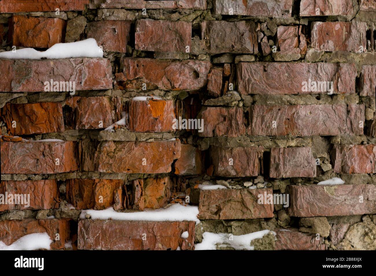 Background of red old vintage brick wall Stock Photo - Alamy