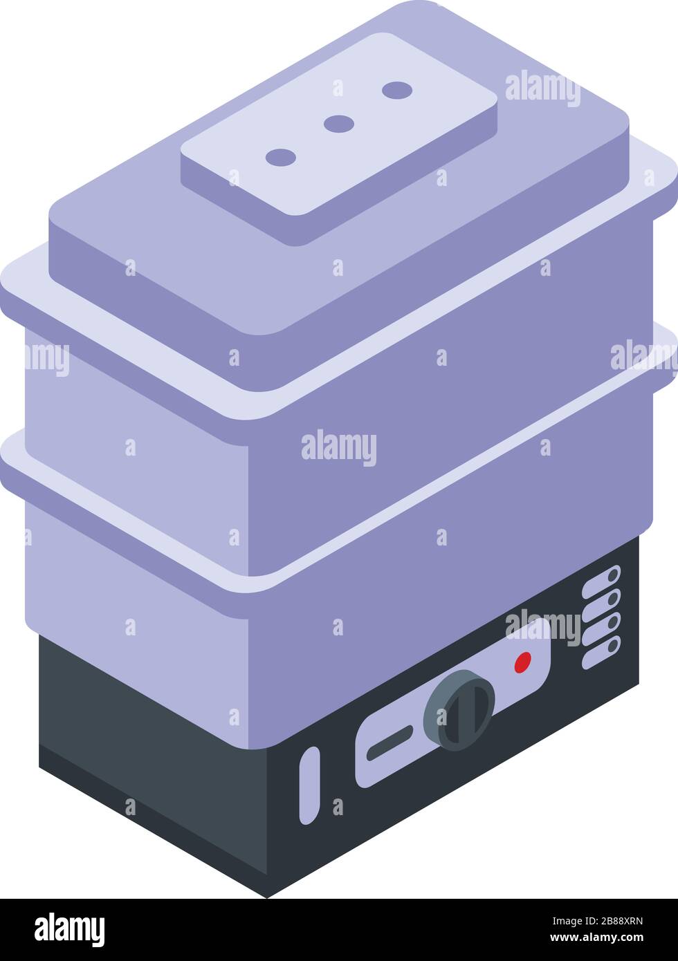 Steamer icon, isometric style Stock Vector