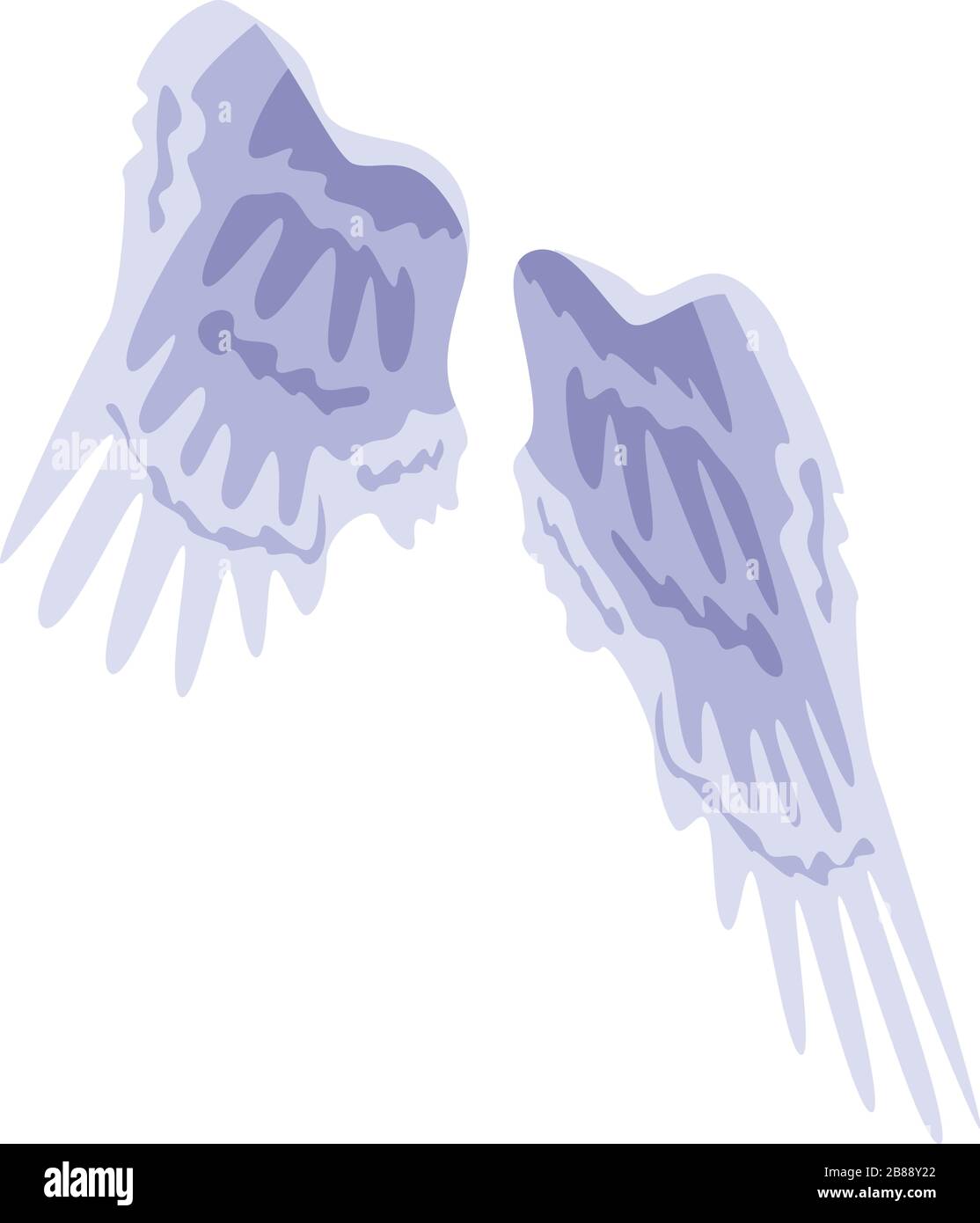 Angel wings icon, isometric style Stock Vector