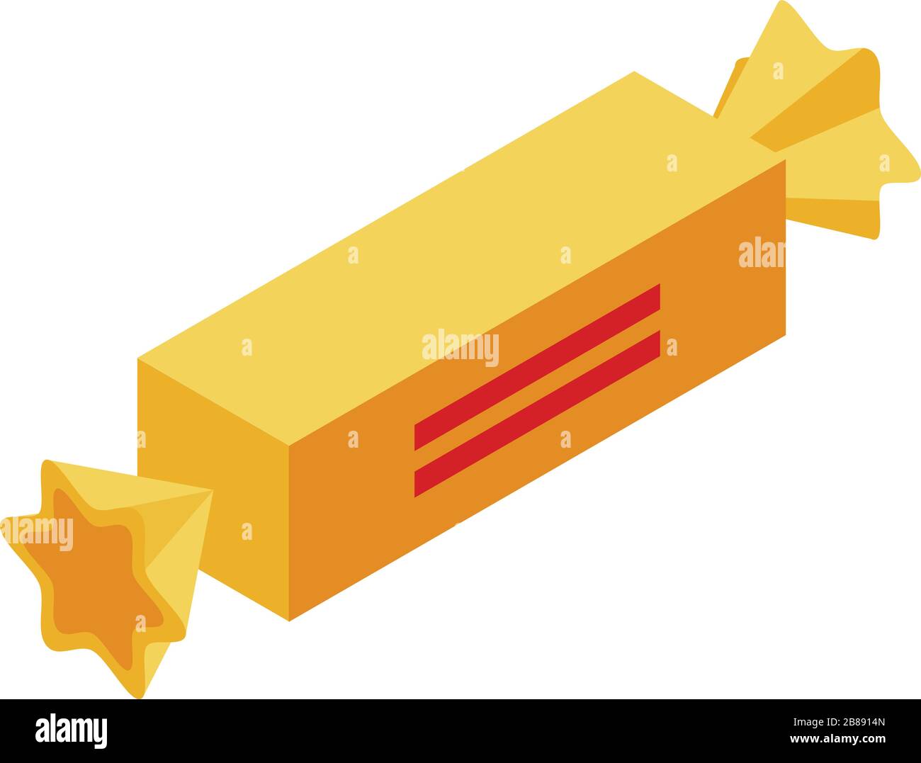 Apricot bonbon icon, isometric style Stock Vector