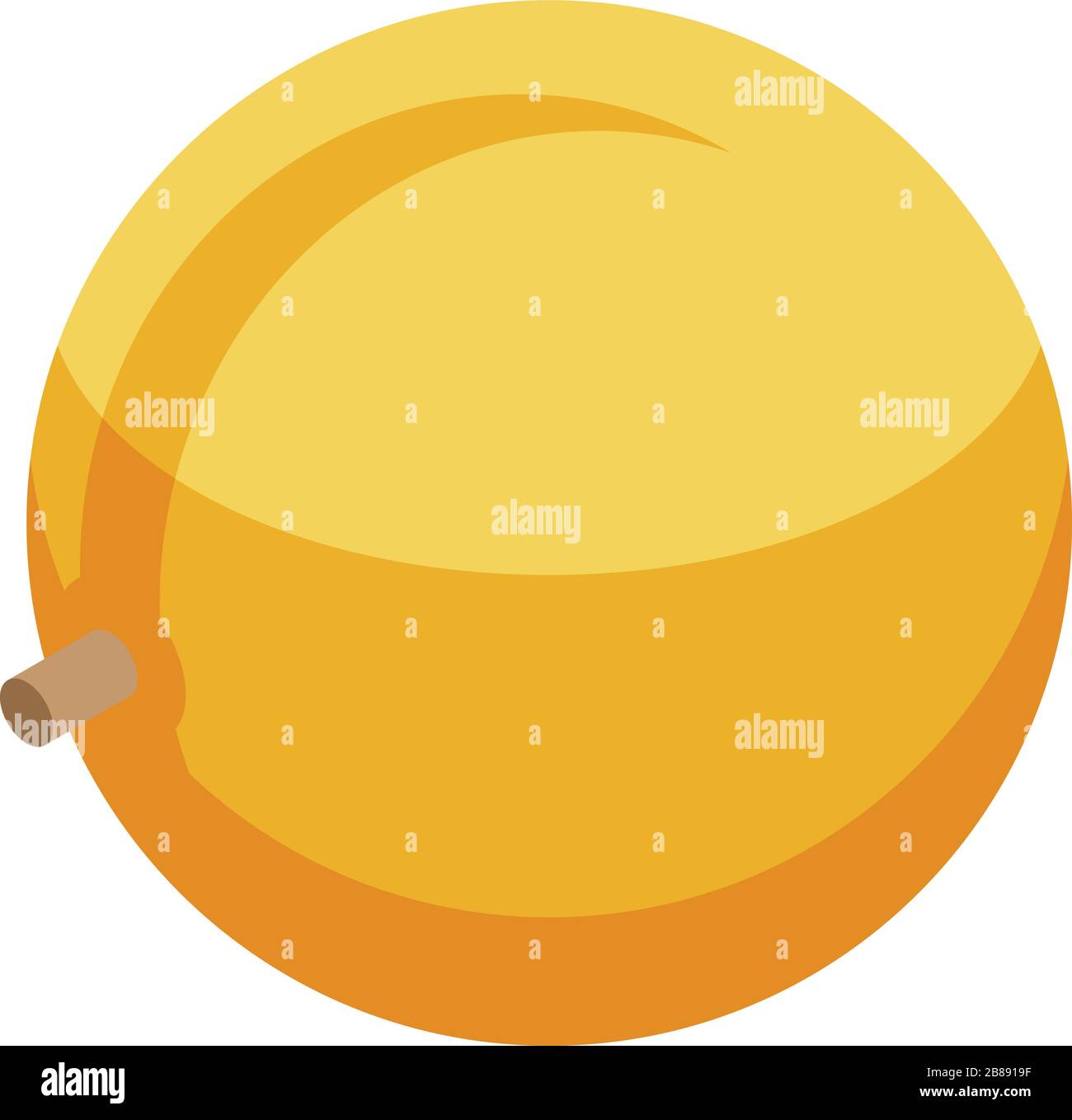Whole apricot icon, isometric style Stock Vector