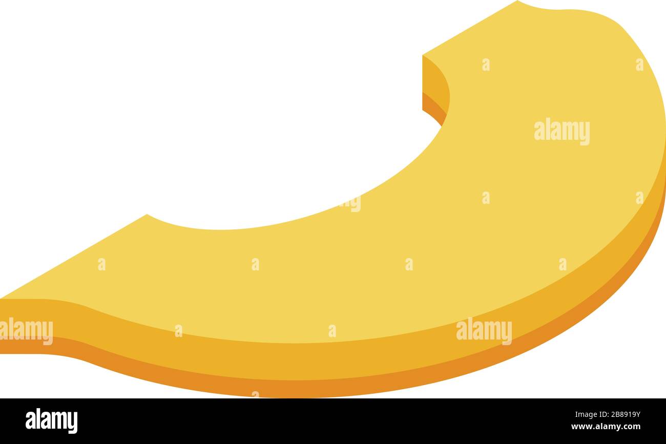 Apricot slice icon, isometric style Stock Vector