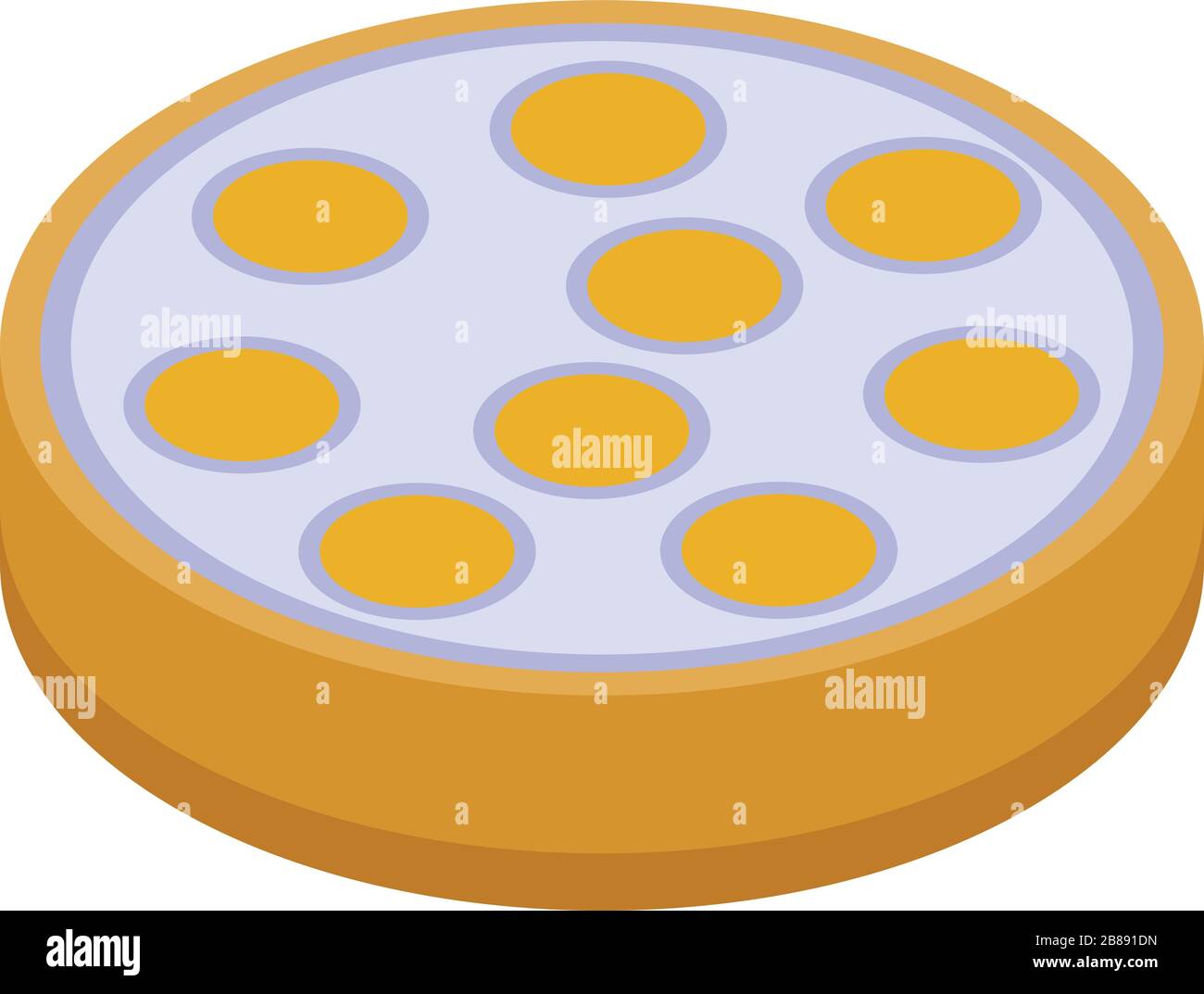 Apricot cake icon, isometric style Stock Vector