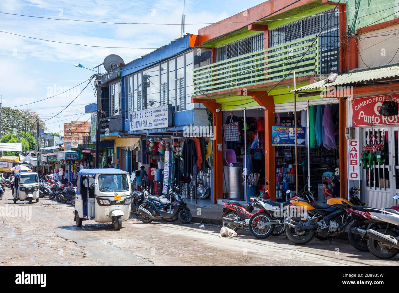 Main street in Leticia, Amazon, Colombia, South America Stock Photo Alamy