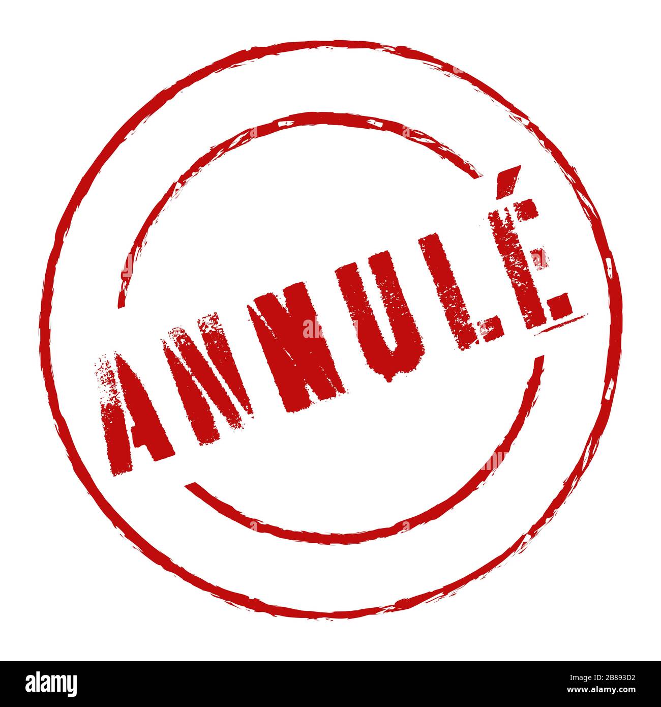 French canceled red stamp isolated on a white background Stock Photo ...