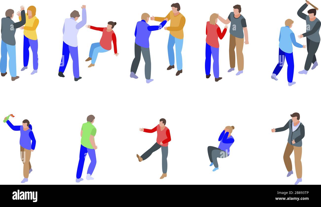 Violent children Stock Vector Images - Alamy