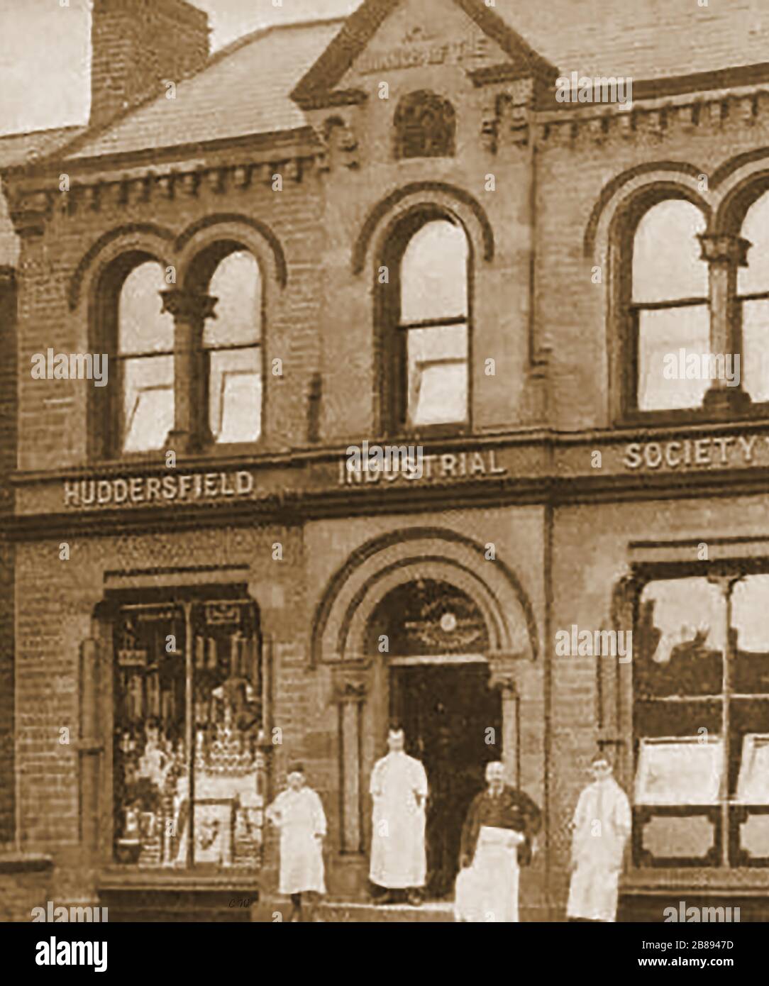 Huddersfield Industrial Society - An early photograph of  Marsh Grocery Stores Stock Photo
