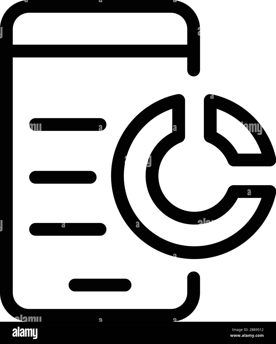 Smartphone pie chart icon, outline style Stock Vector Image & Art - Alamy