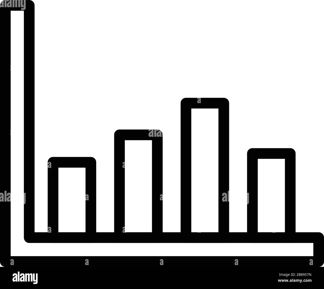 Graph bars icon, outline style Stock Vector Image & Art - Alamy