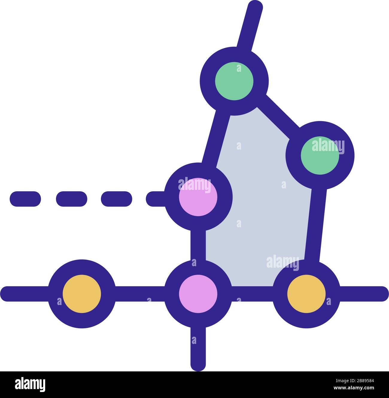 metro map lines icon vector outline illustration Stock Vector Image ...