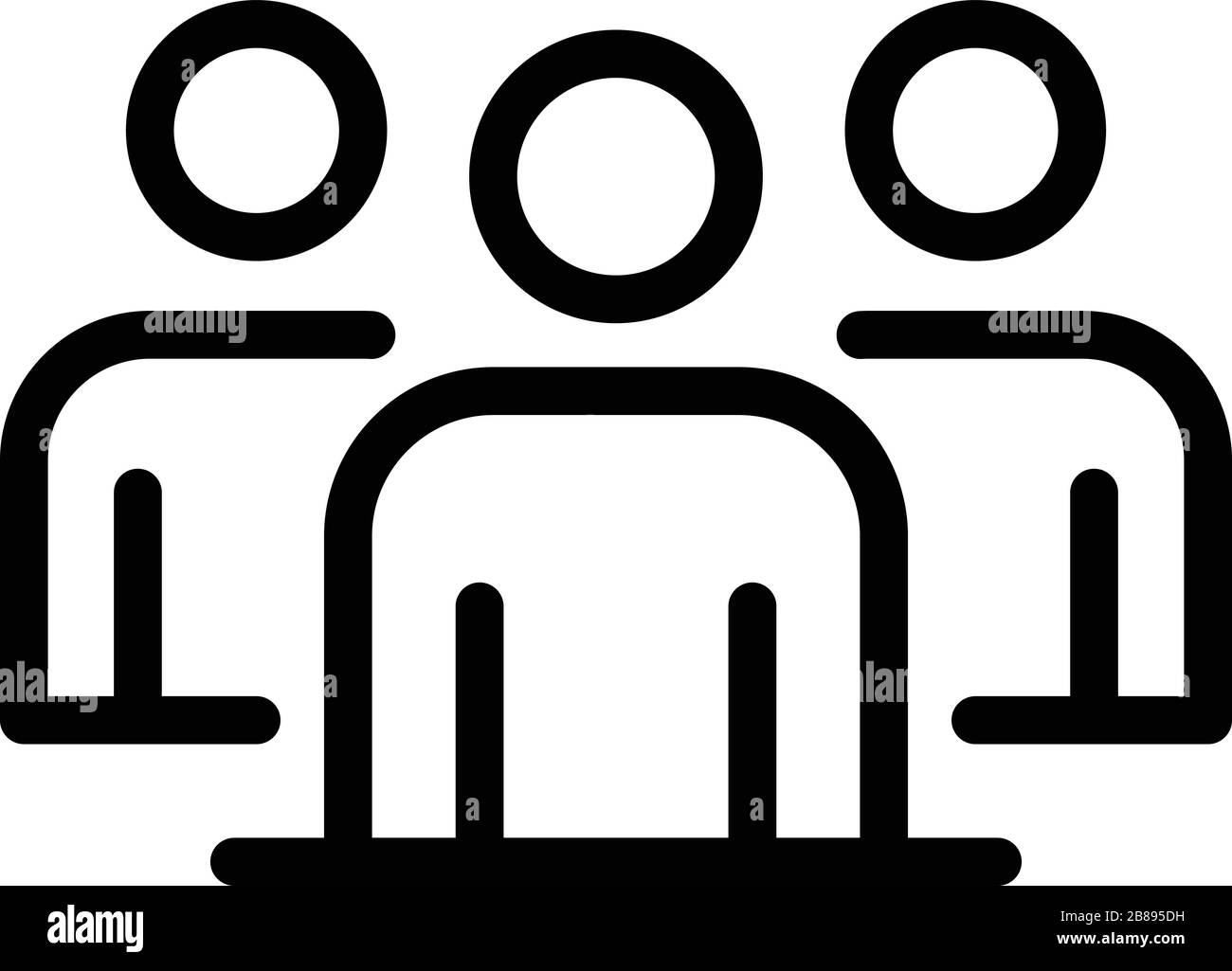 Business teamwork icon, outline style Stock Vector Image & Art - Alamy
