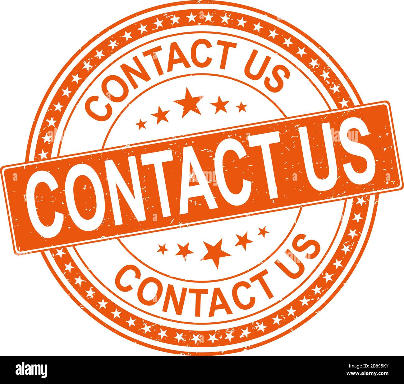 orange grunge rubber stamps with the text contact us, vector