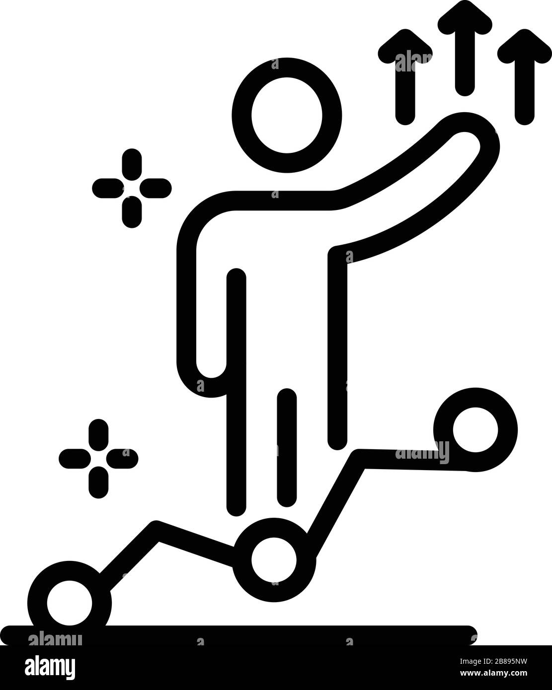 Self Work Progress Icon Outline Style Stock Vector Image Art Alamy