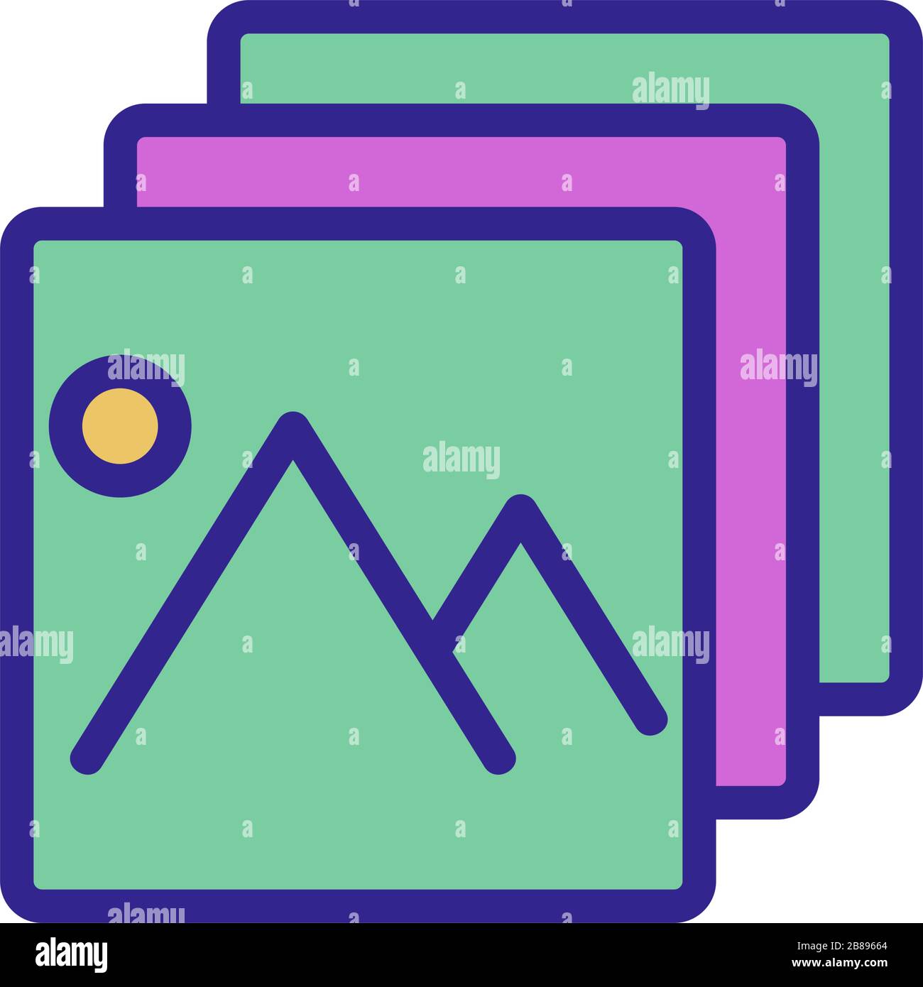 a picture layer icon vector outline illustration Stock Vector Image ...