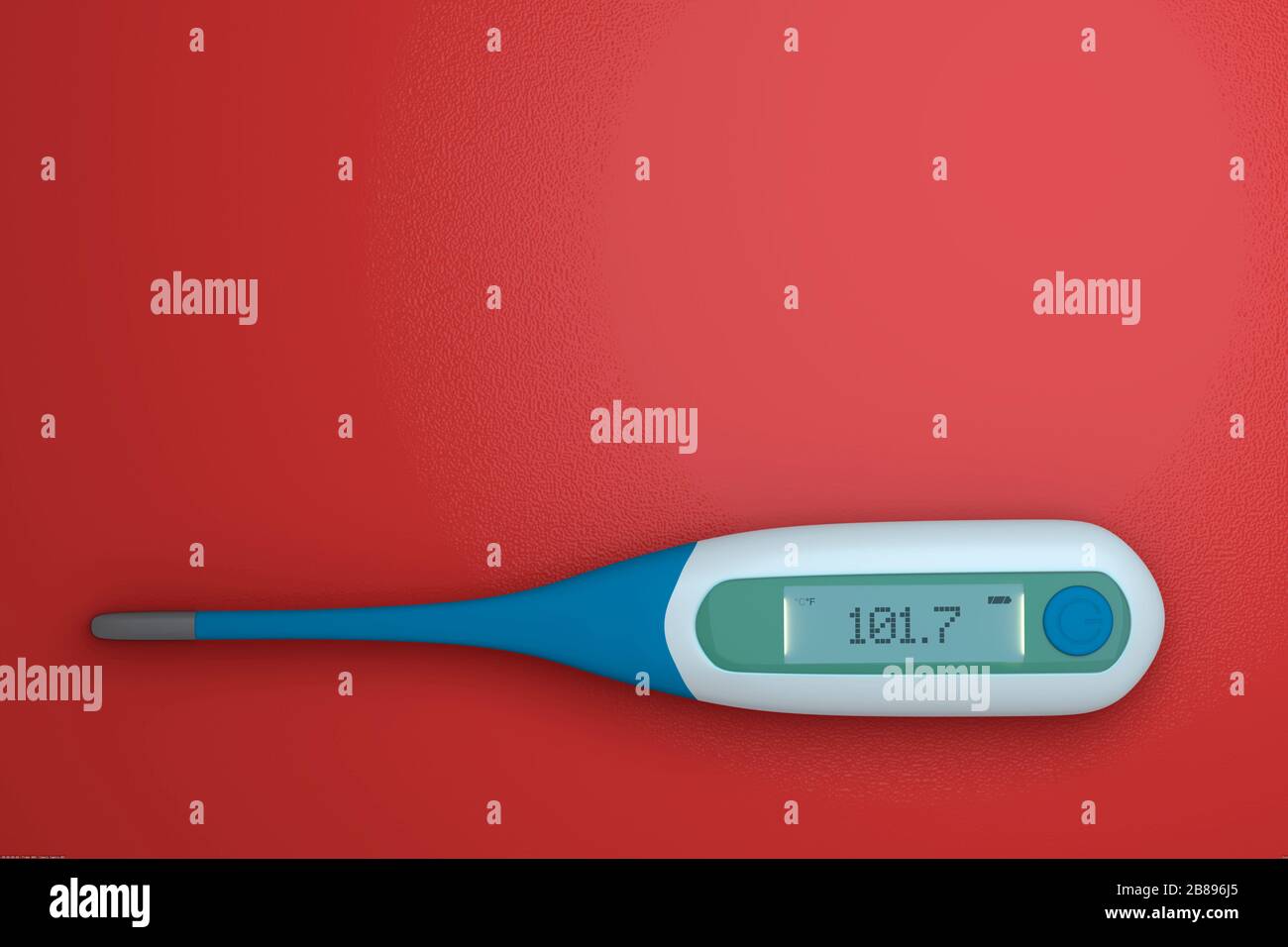 Body Temperature Measurement. Thermometer. High Fever. Royalty