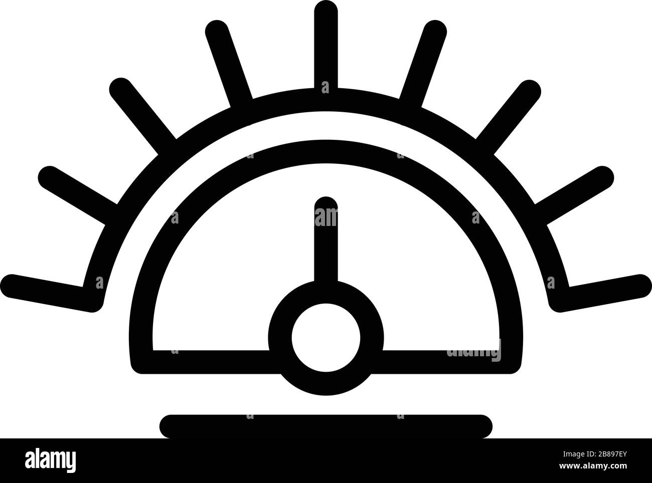 Barometer control icon, outline style Stock Vector