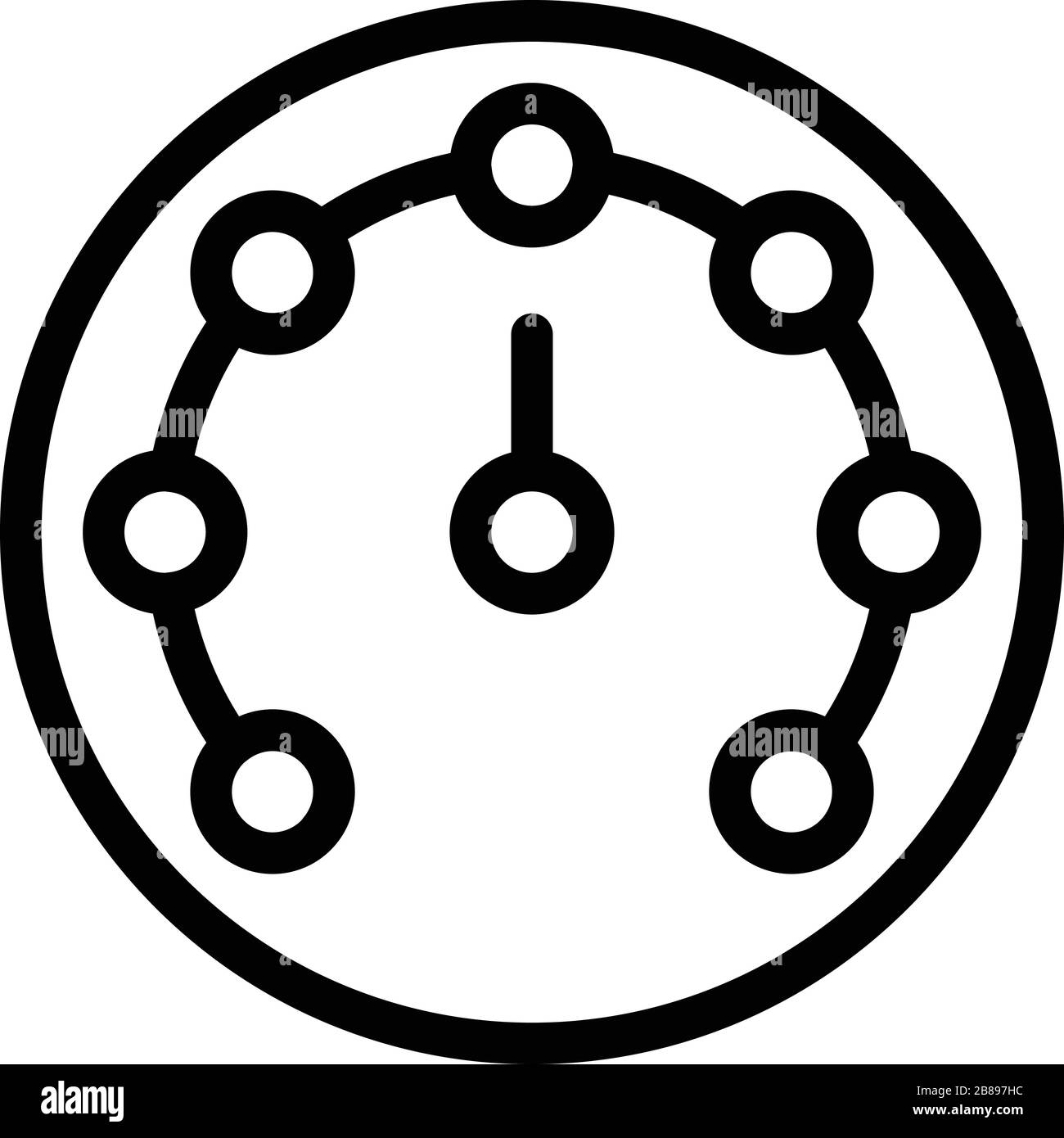 Instrument barometer icon, outline style Stock Vector