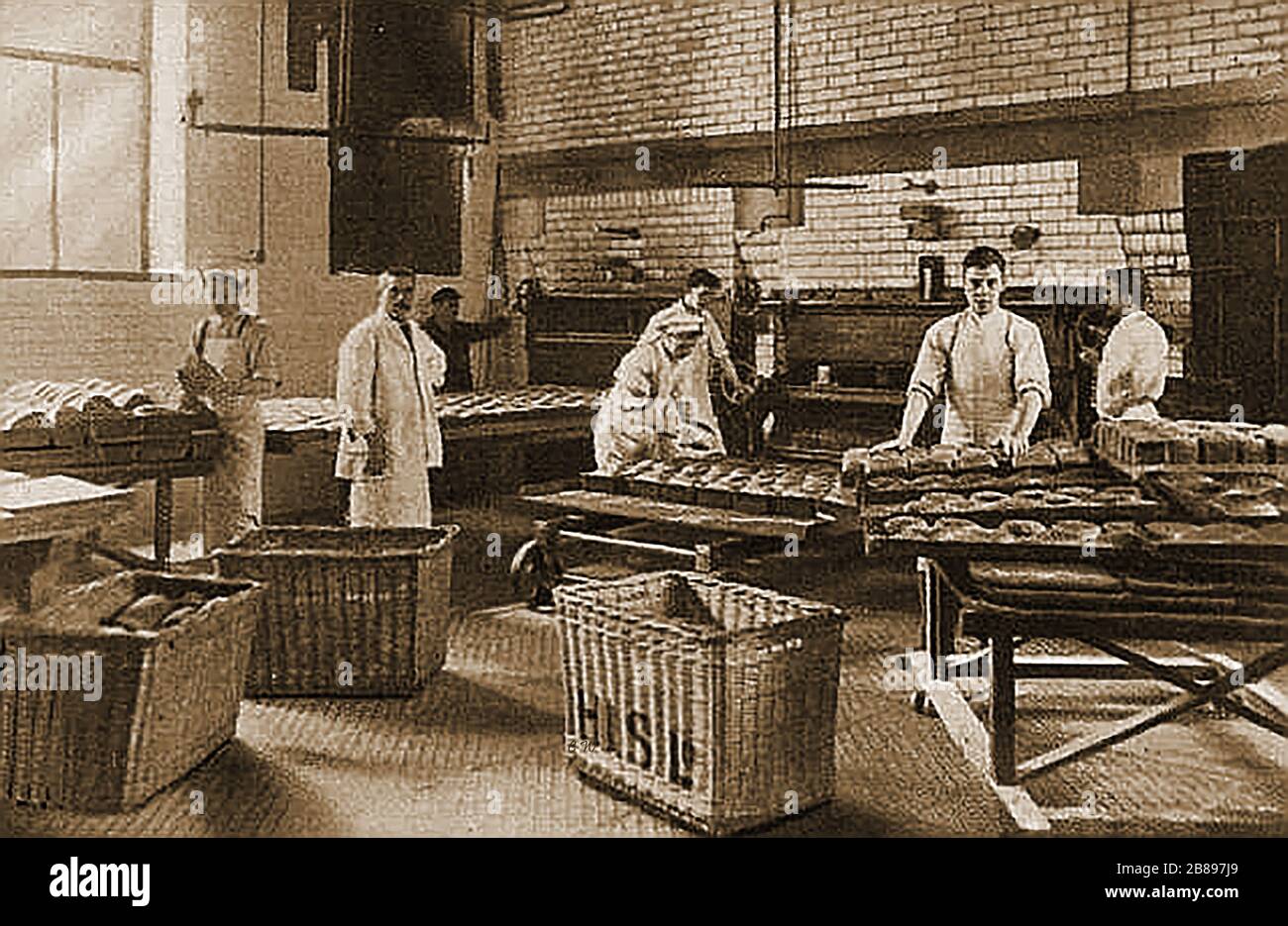 Huddersfield Industrial Society - An early photograph of the bakery at Deadwaters (the land on both sides of St.Thomas' Road) Stock Photo