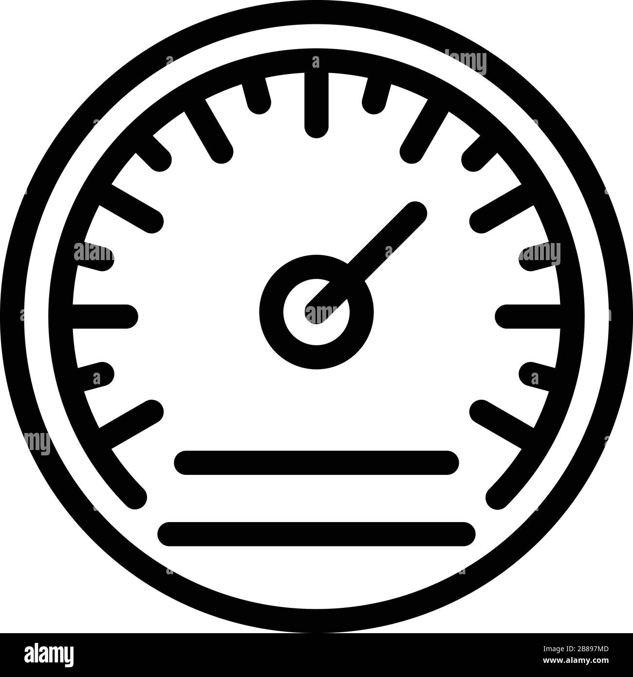 Weather barometer icon, outline style Stock Vector