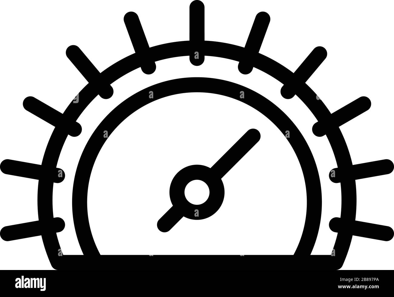 Climate barometer icon, outline style Stock Vector